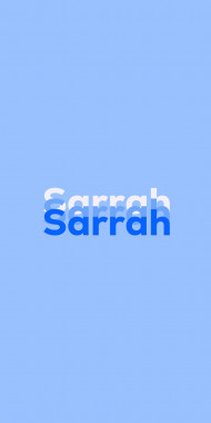 Name DP: Sarrah