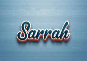 Cursive Name DP: Sarrah