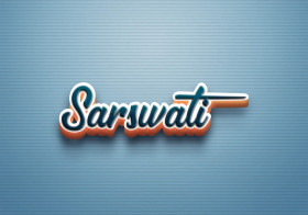 Cursive Name DP: Sarswati
