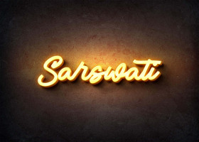 Glow Name Profile Picture for Sarswati