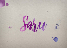 Saru Watercolor Name DP