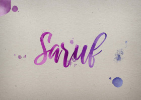 Saruf Watercolor Name DP