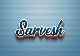 Cursive Name DP: Sarvesh