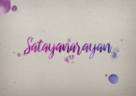 Satayanarayan Watercolor Name DP