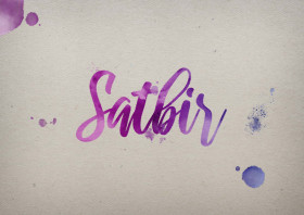 Satbir Watercolor Name DP