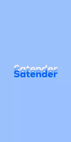 Satender Name Wallpaper