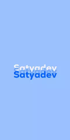 Satyadev Name Wallpaper