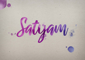 Satyam Watercolor Name DP