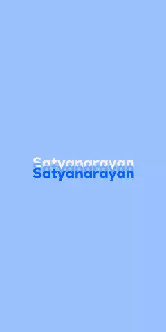 Name DP: Satyanarayan
