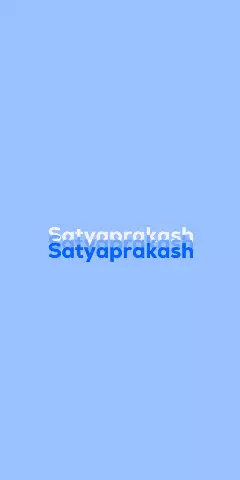 Name DP: Satyaprakash