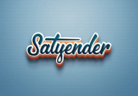 Cursive Name DP: Satyender