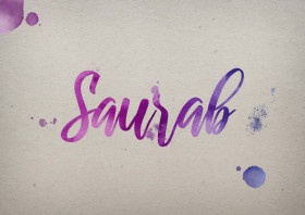 Saurab Watercolor Name DP
