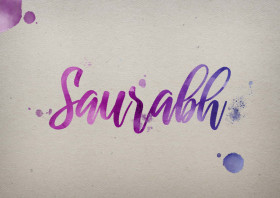 Saurabh Watercolor Name DP
