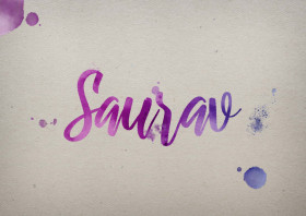 Saurav Watercolor Name DP