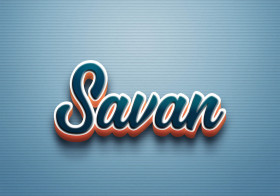 Cursive Name DP: Savan