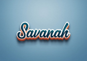 Cursive Name DP: Savanah