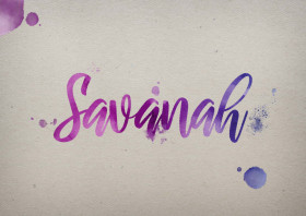 Savanah Watercolor Name DP