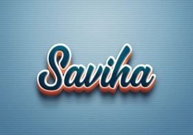 Cursive Name DP: Saviha