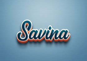 Cursive Name DP: Savina