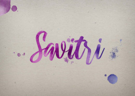 Savitri Watercolor Name DP