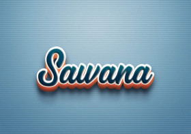 Cursive Name DP: Sawana