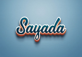 Cursive Name DP: Sayada