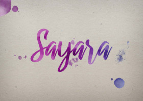 Sayara Watercolor Name DP