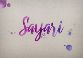 Sayari Watercolor Name DP