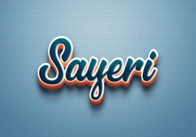 Cursive Name DP: Sayeri