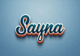 Cursive Name DP: Sayna