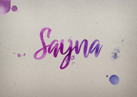 Sayna Watercolor Name DP