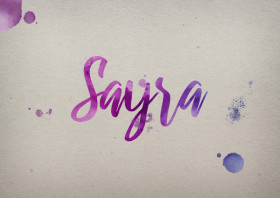 Sayra Watercolor Name DP