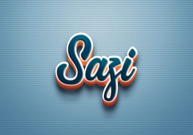 Cursive Name DP: Sazi