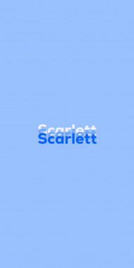 Name DP: Scarlett