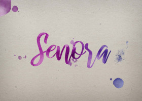 Senora Watercolor Name DP