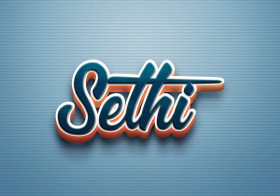 Cursive Name DP: Sethi