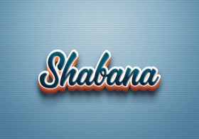 Cursive Name DP: Shabana