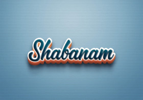 Cursive Name DP: Shabanam