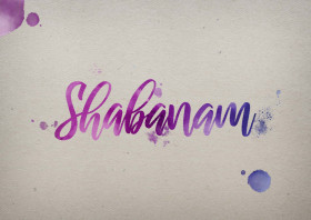 Shabanam Watercolor Name DP