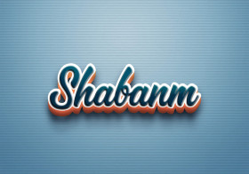 Cursive Name DP: Shabanm