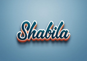 Cursive Name DP: Shabila