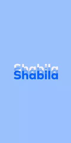 Name DP: Shabila