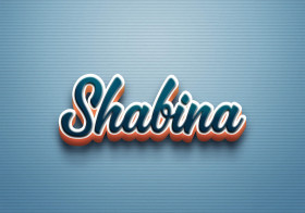 Cursive Name DP: Shabina