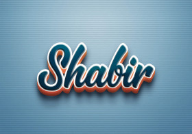 Cursive Name DP: Shabir