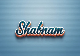 Cursive Name DP: Shabnam