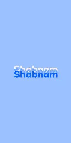 Name DP: Shabnam