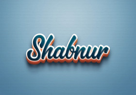 Cursive Name DP: Shabnur