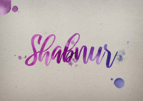 Shabnur Watercolor Name DP