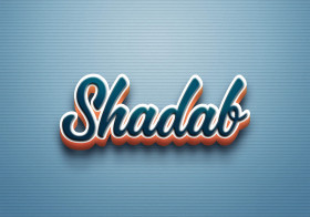 Cursive Name DP: Shadab