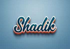 Cursive Name DP: Shadik